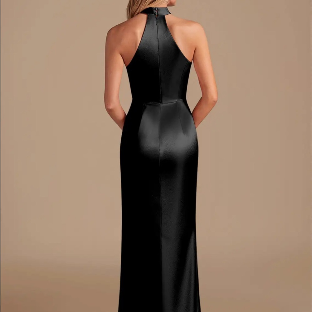 Azazie Black One Shoulder Dress - Picture 2 of 3
